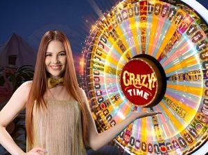 crazy time live casino logo by royal circle club
